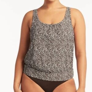 *NWT* Sea Level Swim Australia Wildcat Blouson Tankini Top